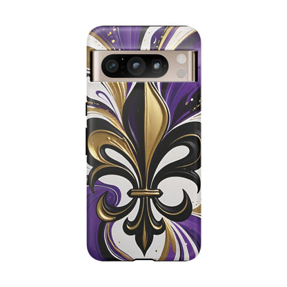 Purple and Gold Fleur-de-Lis 01