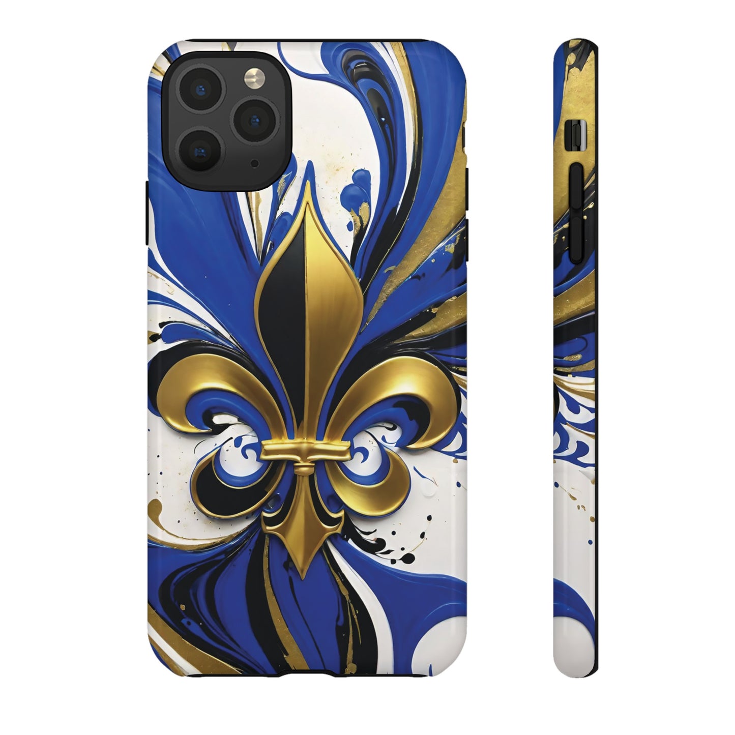 Blue and Gold Fleur-de-Lis 01