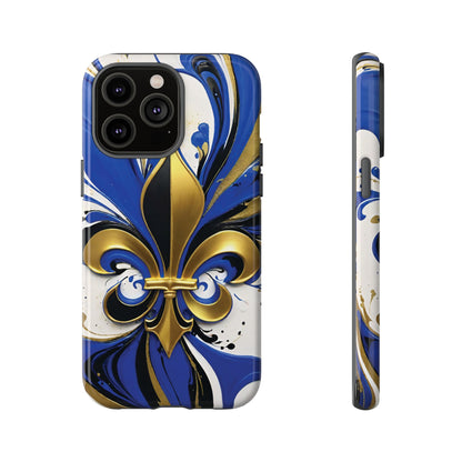 Blue and Gold Fleur-de-Lis 01