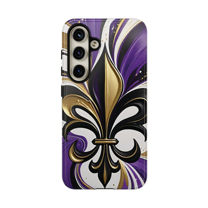 Purple and Gold Fleur-de-Lis 01