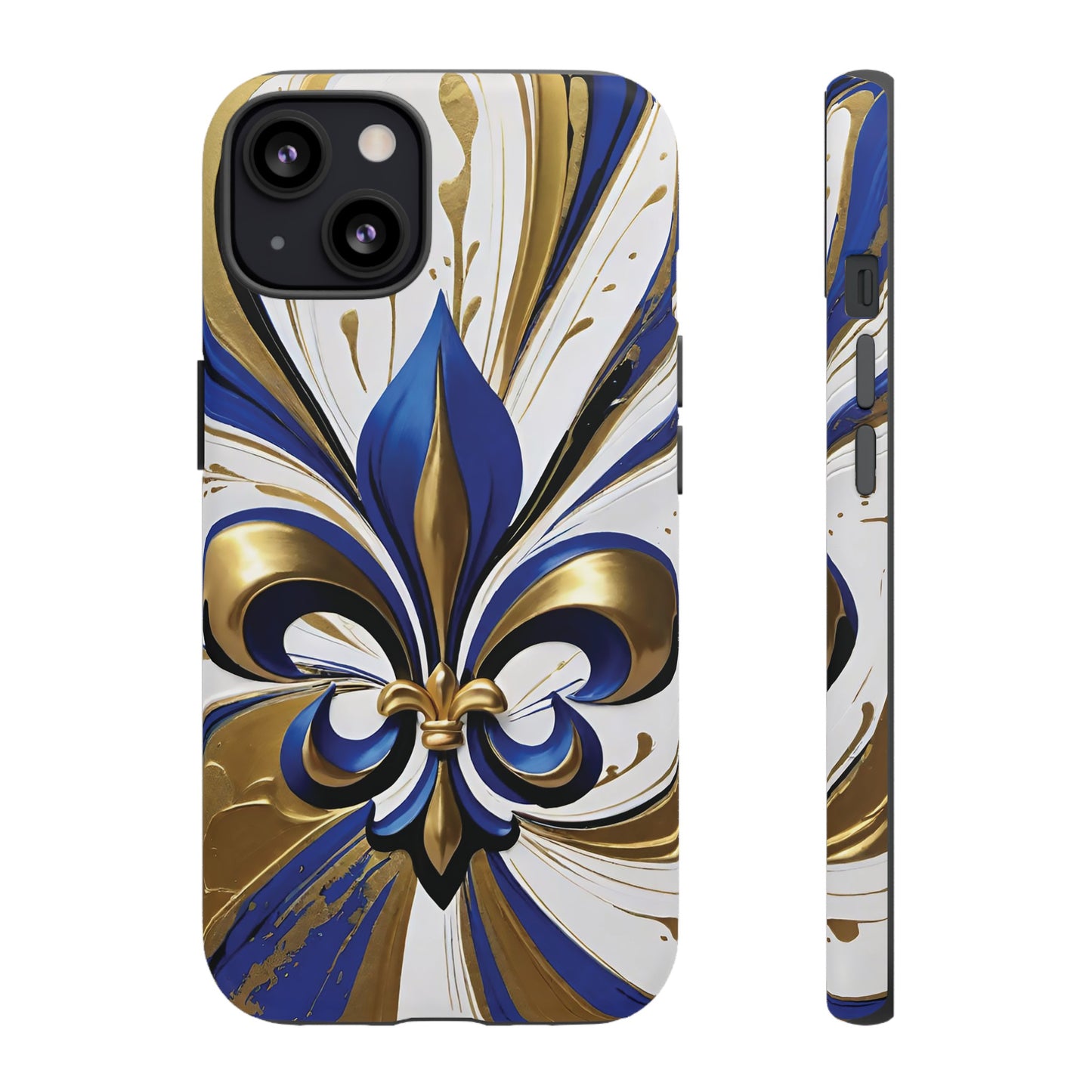 Blue and Gold Fleur-de-Lis 02