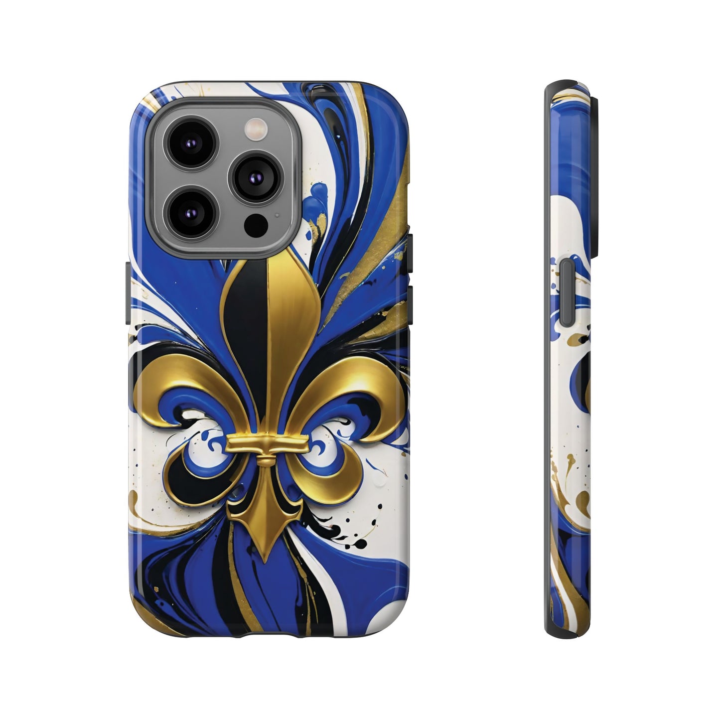 Blue and Gold Fleur-de-Lis 01