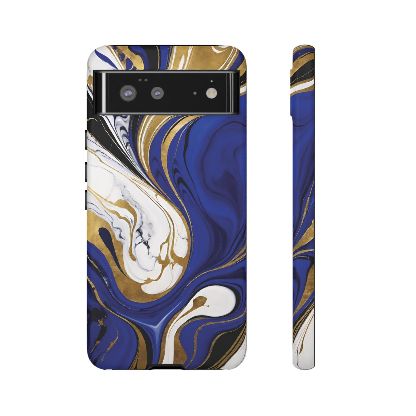 Blue and Gold Swirl 01