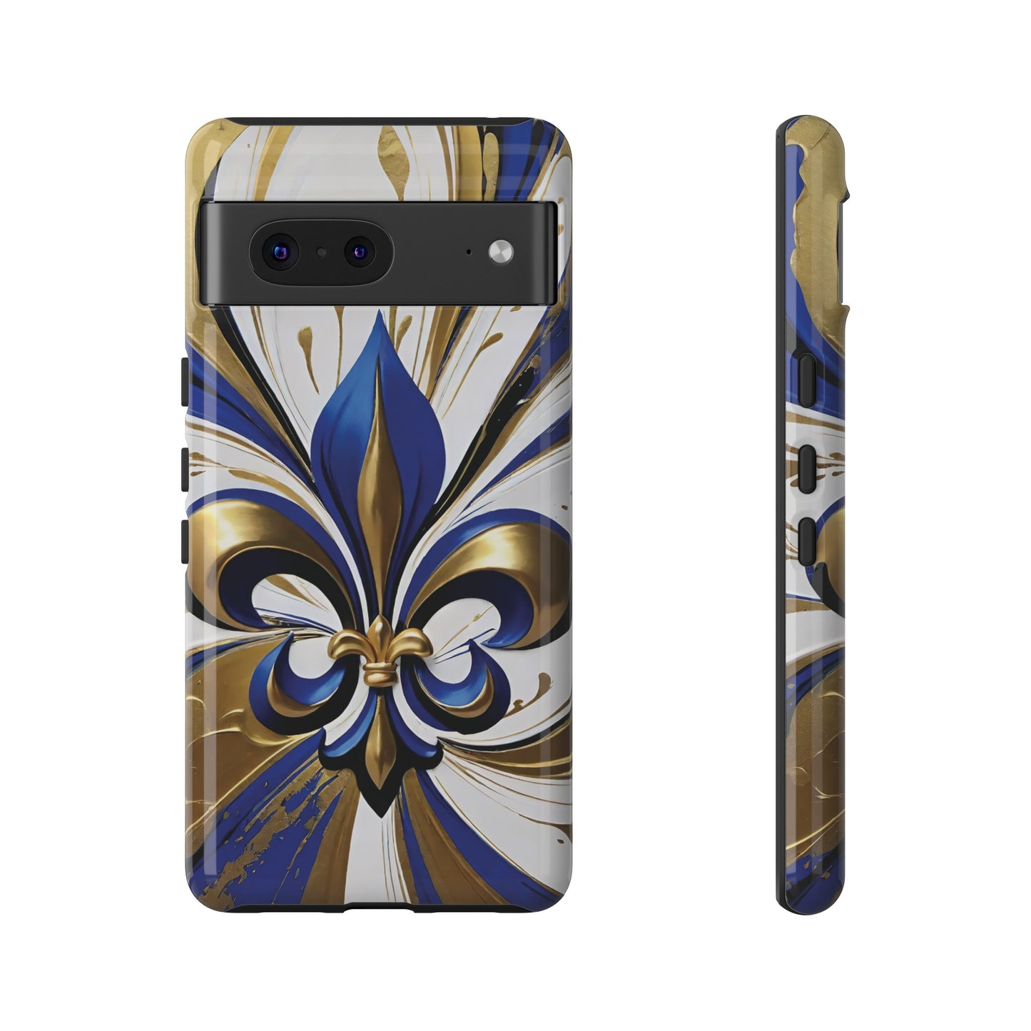 Blue and Gold Fleur-de-Lis 02