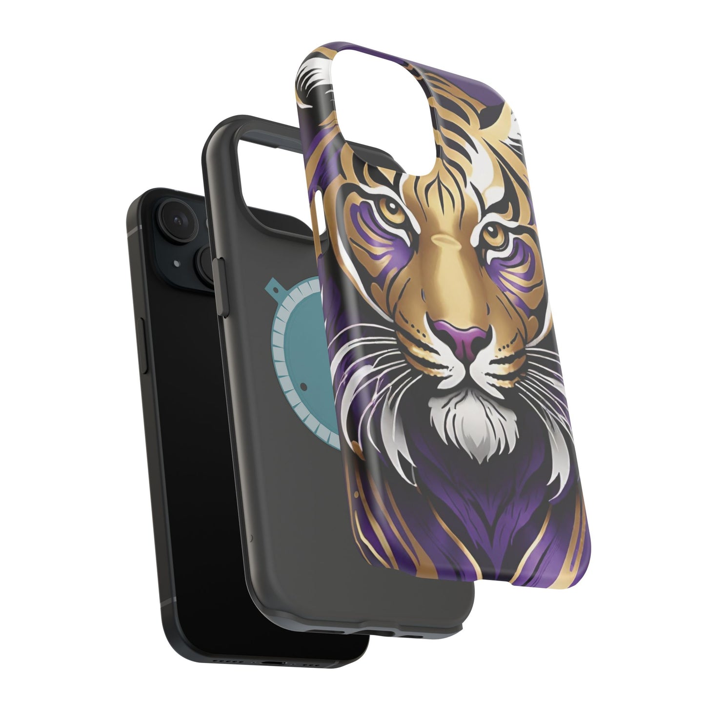 Purple and Gold Tiger Magnetic Tough Case