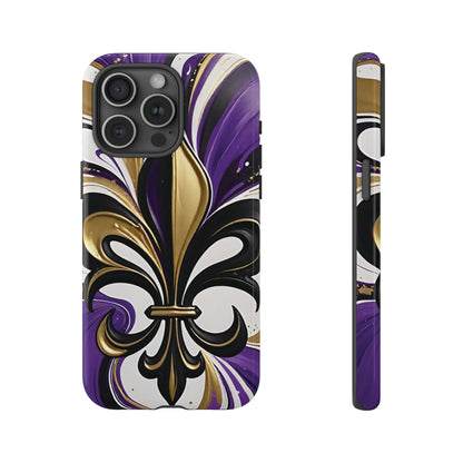 Purple and Gold Fleur-de-Lis 01