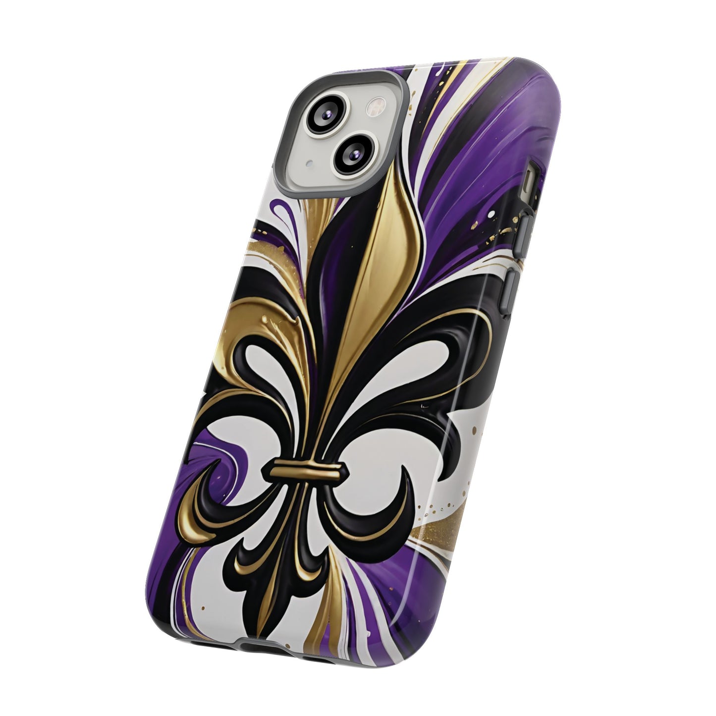 Purple and Gold Fleur-de-Lis 01