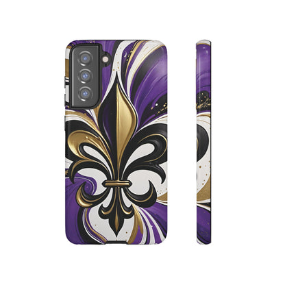 Purple and Gold Fleur-de-Lis 01