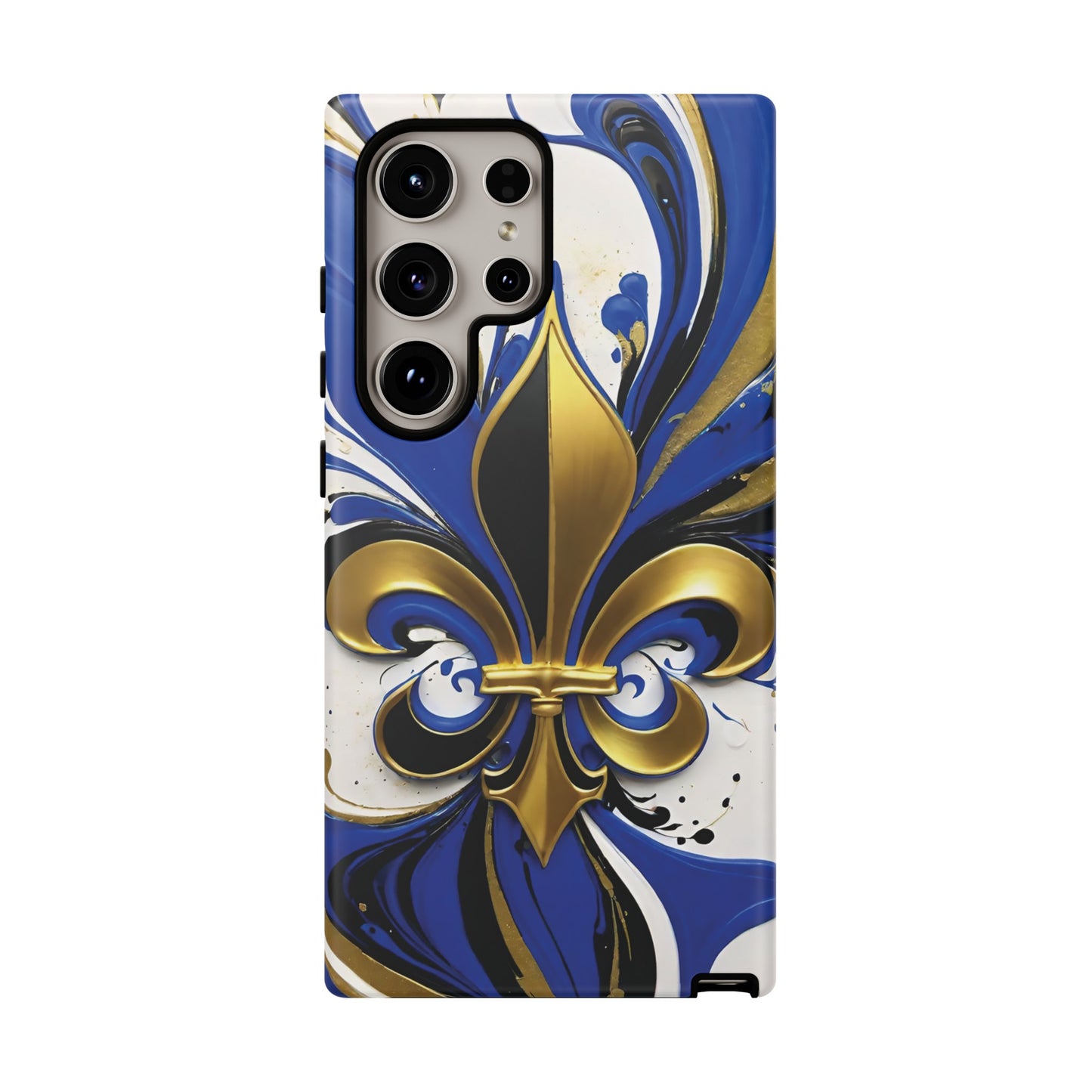 Blue and Gold Fleur-de-Lis 01