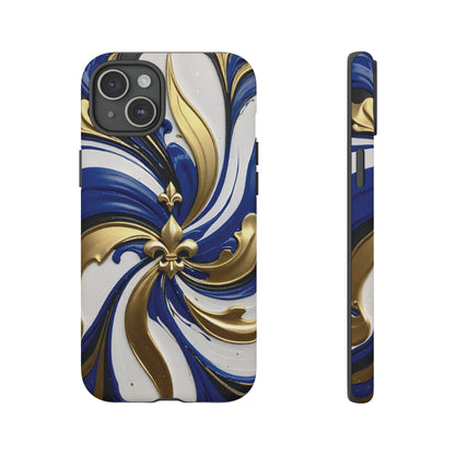 Blue and Gold Fleur-de-Lis 03