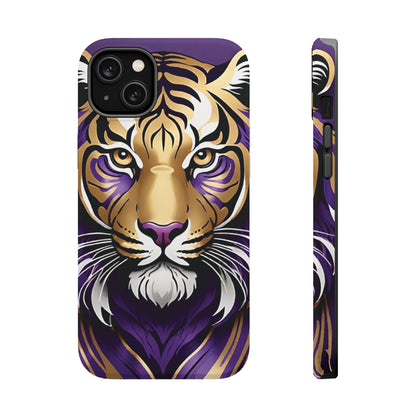 Purple and Gold Tiger Magnetic Tough Case