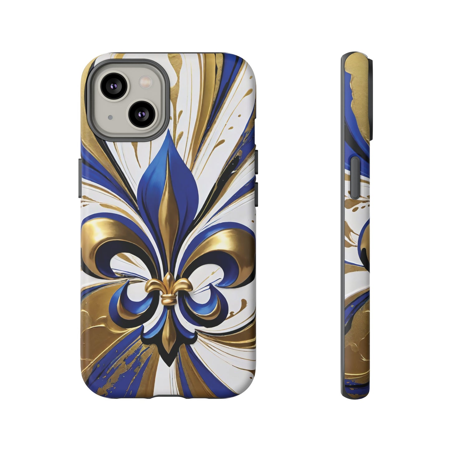 Blue and Gold Fleur-de-Lis 02