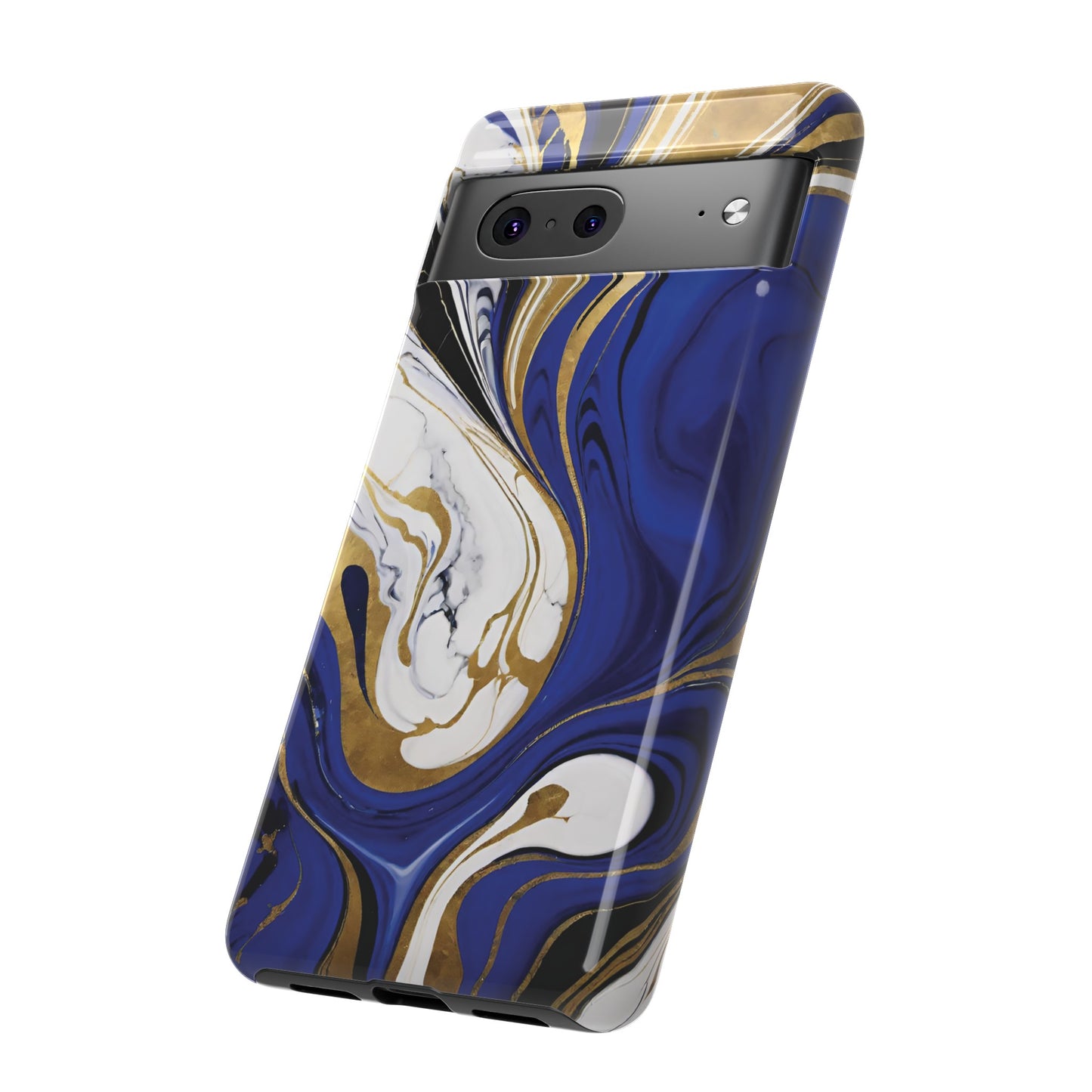 Blue and Gold Swirl 01
