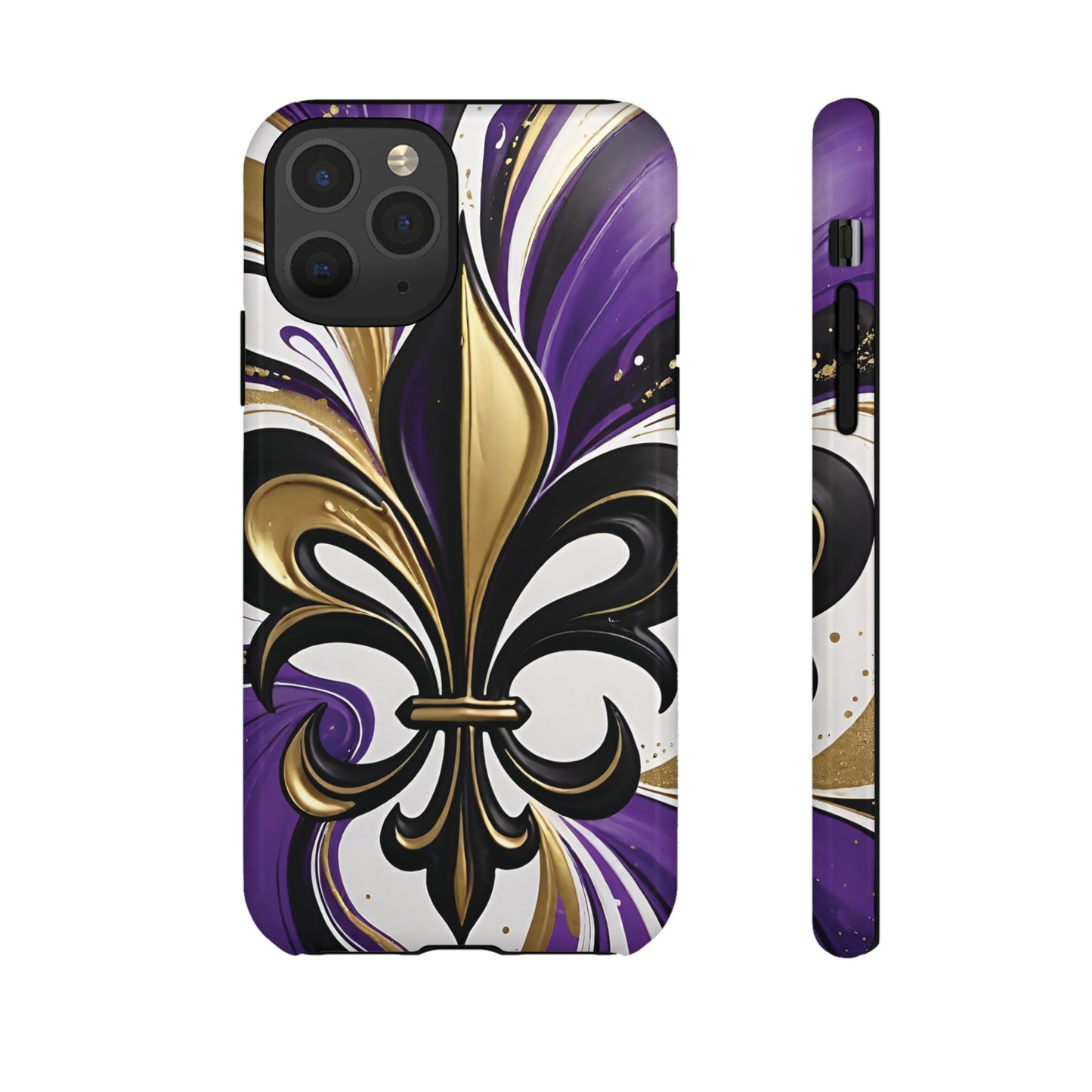 Purple and Gold Fleur-de-Lis 01