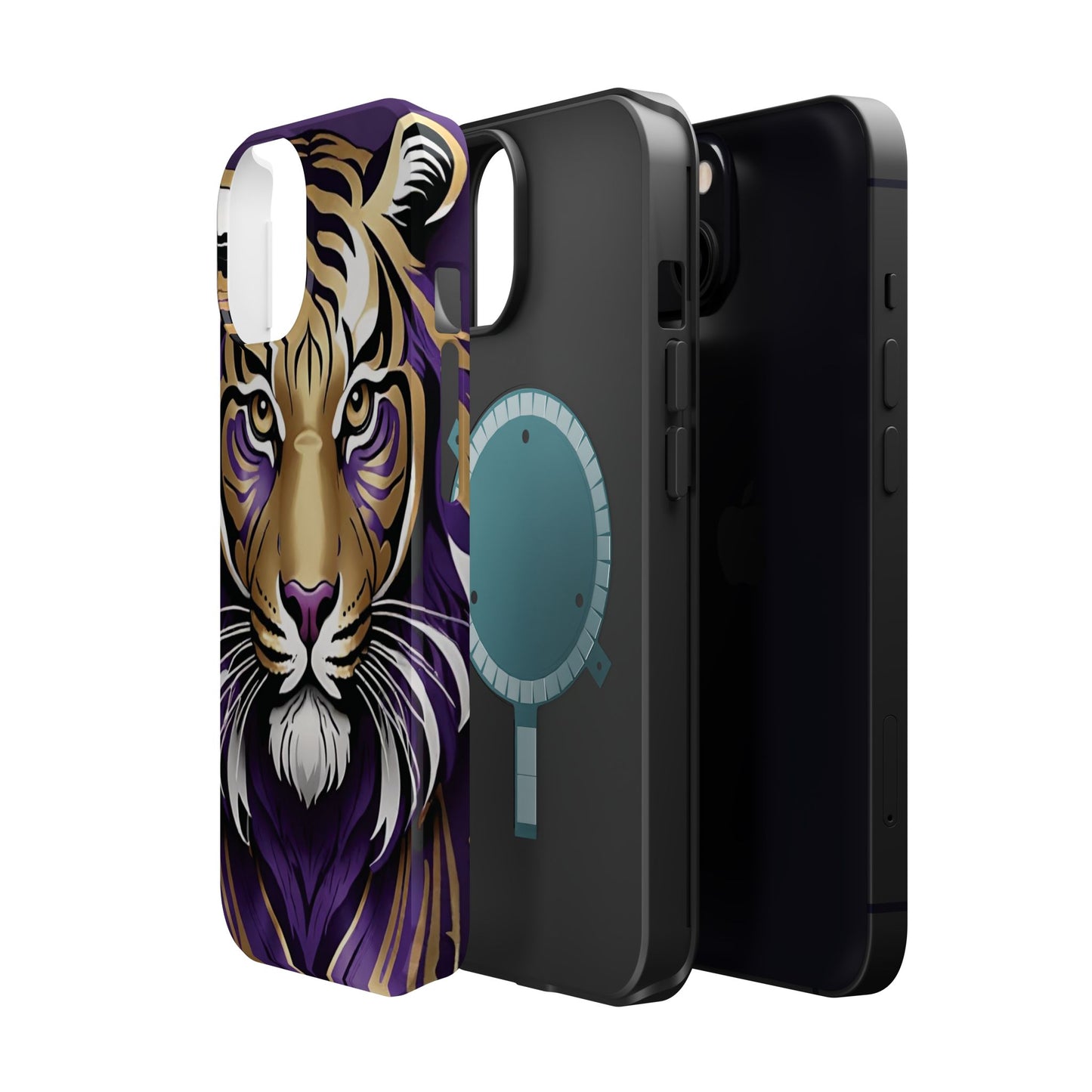 Purple and Gold Tiger Magnetic Tough Case