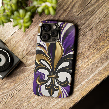 Purple and Gold Fleur-de-Lis 01