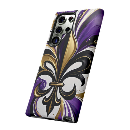 Purple and Gold Fleur-de-Lis 01