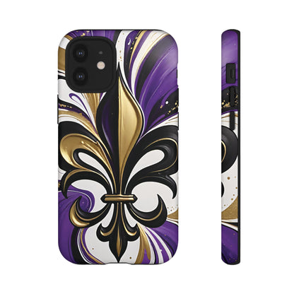 Purple and Gold Fleur-de-Lis 01