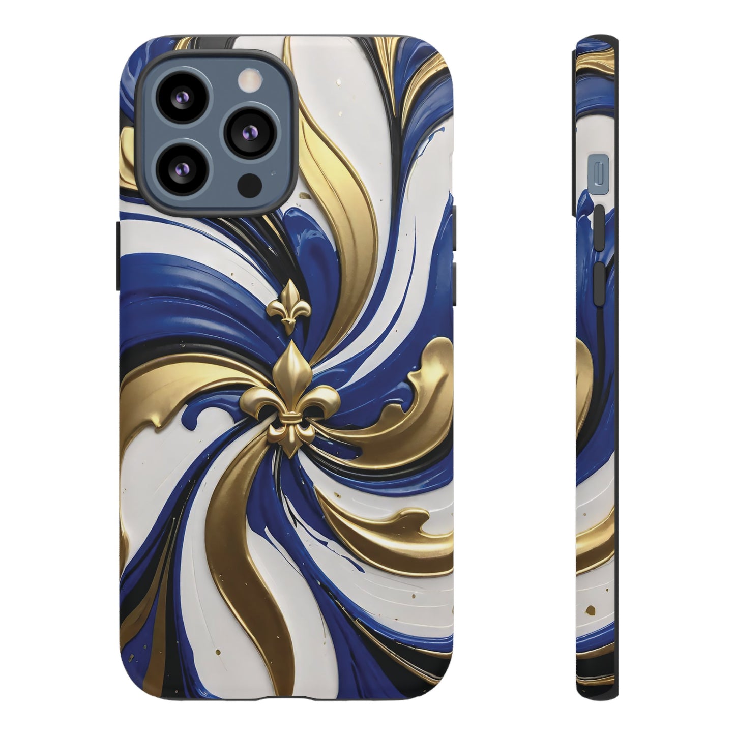 Blue and Gold Fleur-de-Lis 03