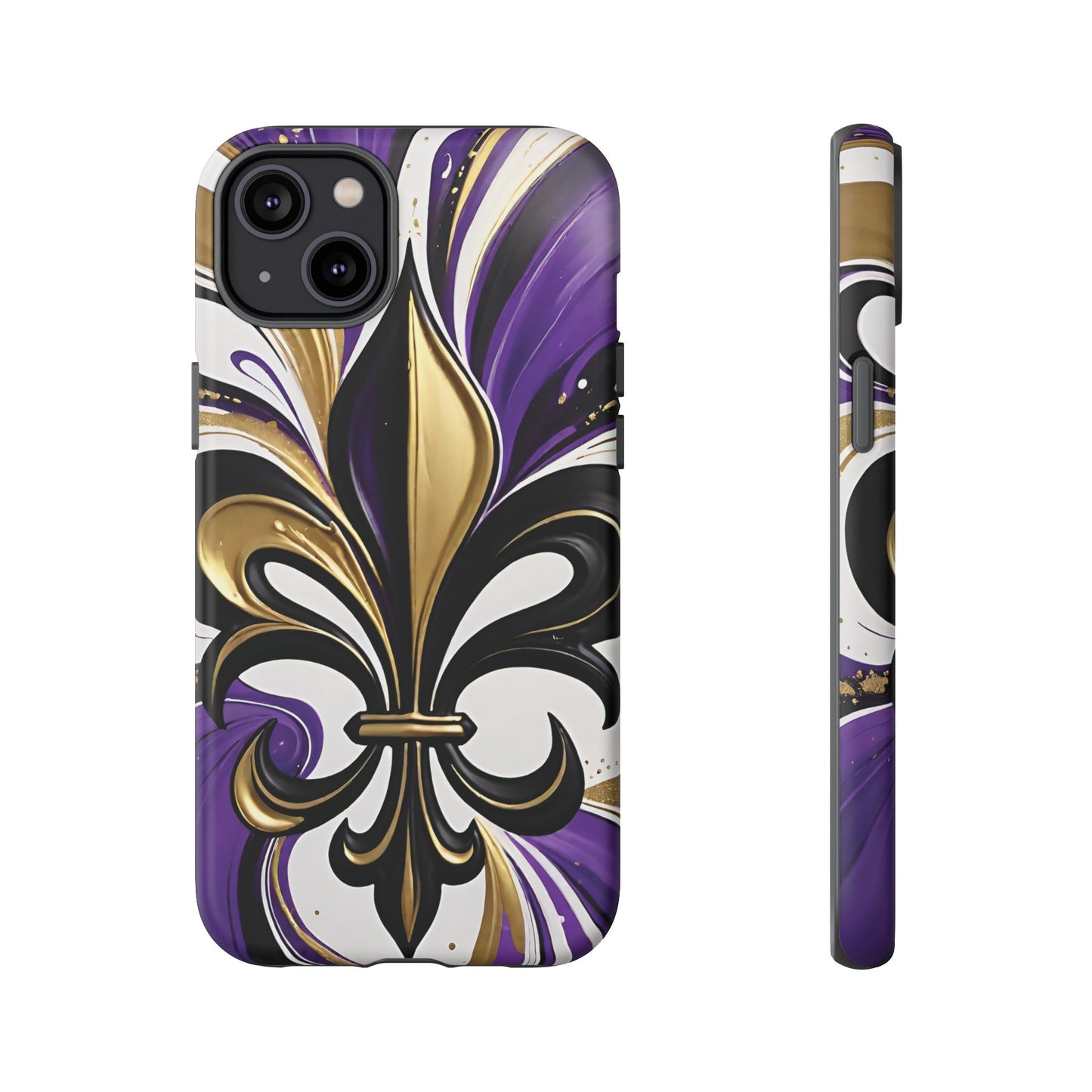 Purple and Gold Fleur-de-Lis 01