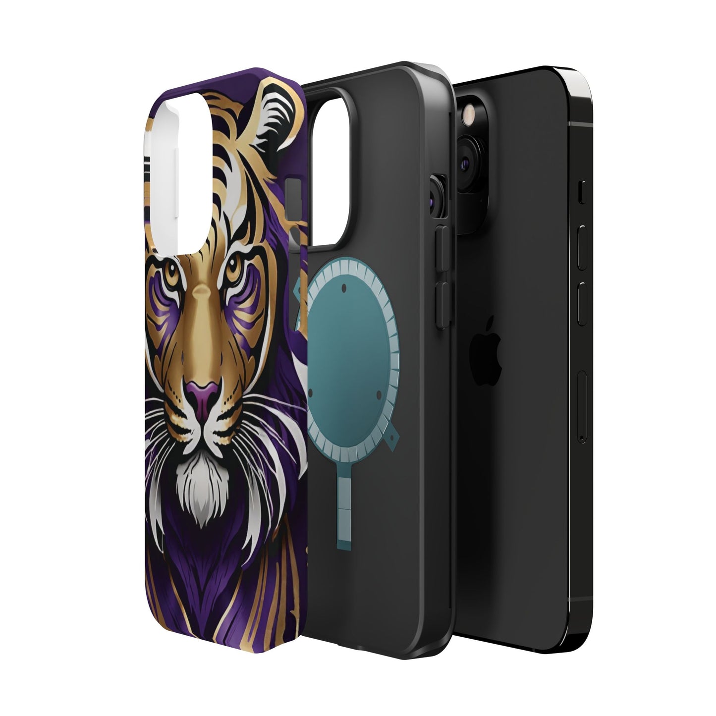 Purple and Gold Tiger Magnetic Tough Case