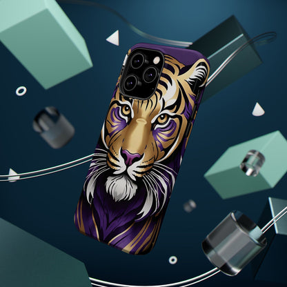 Purple and Gold Tiger Magnetic Tough Case