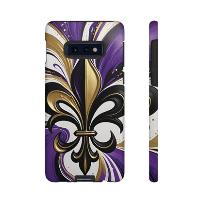 Purple and Gold Fleur-de-Lis 01