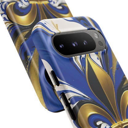 Blue and Gold Fleur-de-Lis 01