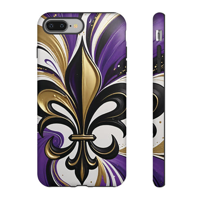 Purple and Gold Fleur-de-Lis 01