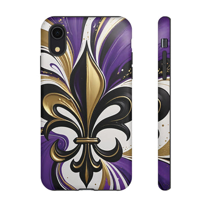 Purple and Gold Fleur-de-Lis 01