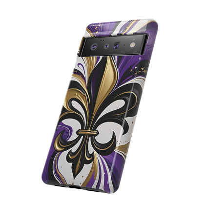 Purple and Gold Fleur-de-Lis 01