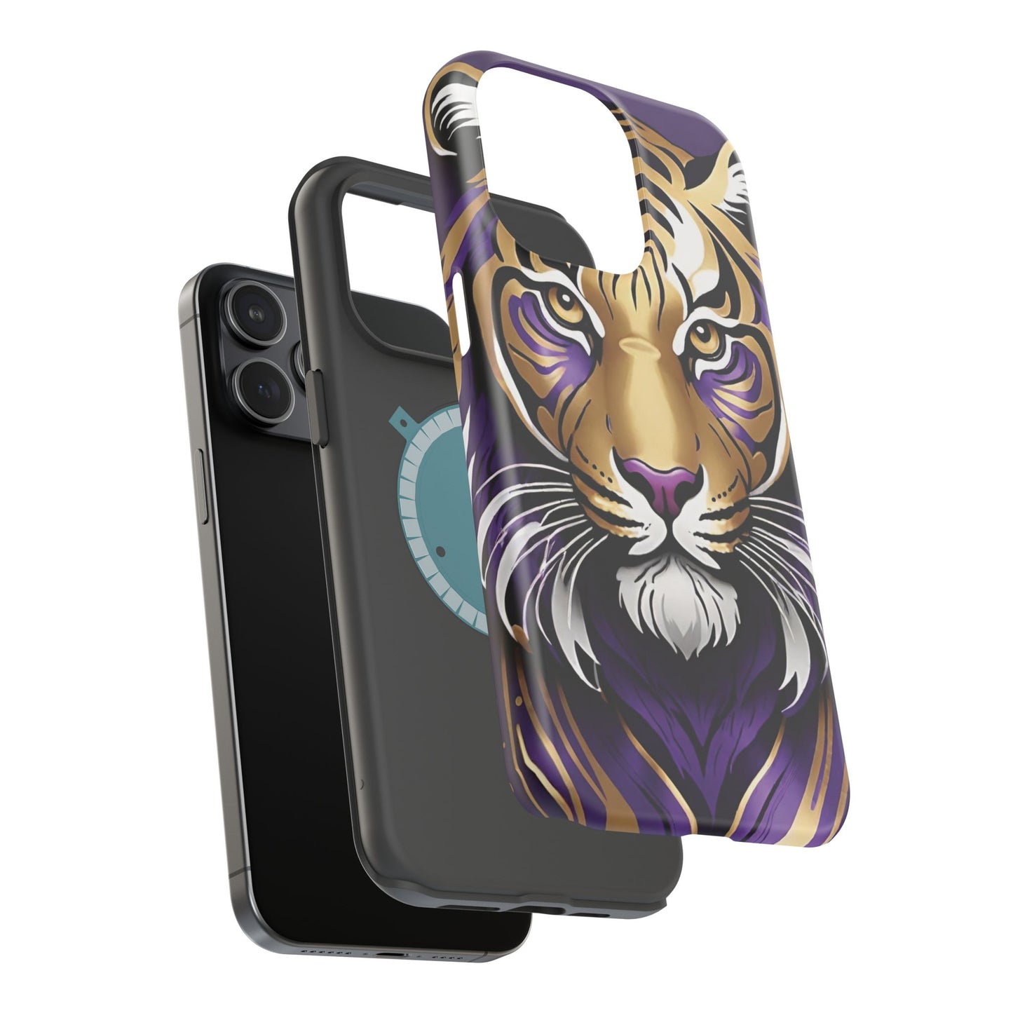 Purple and Gold Tiger Magnetic Tough Case