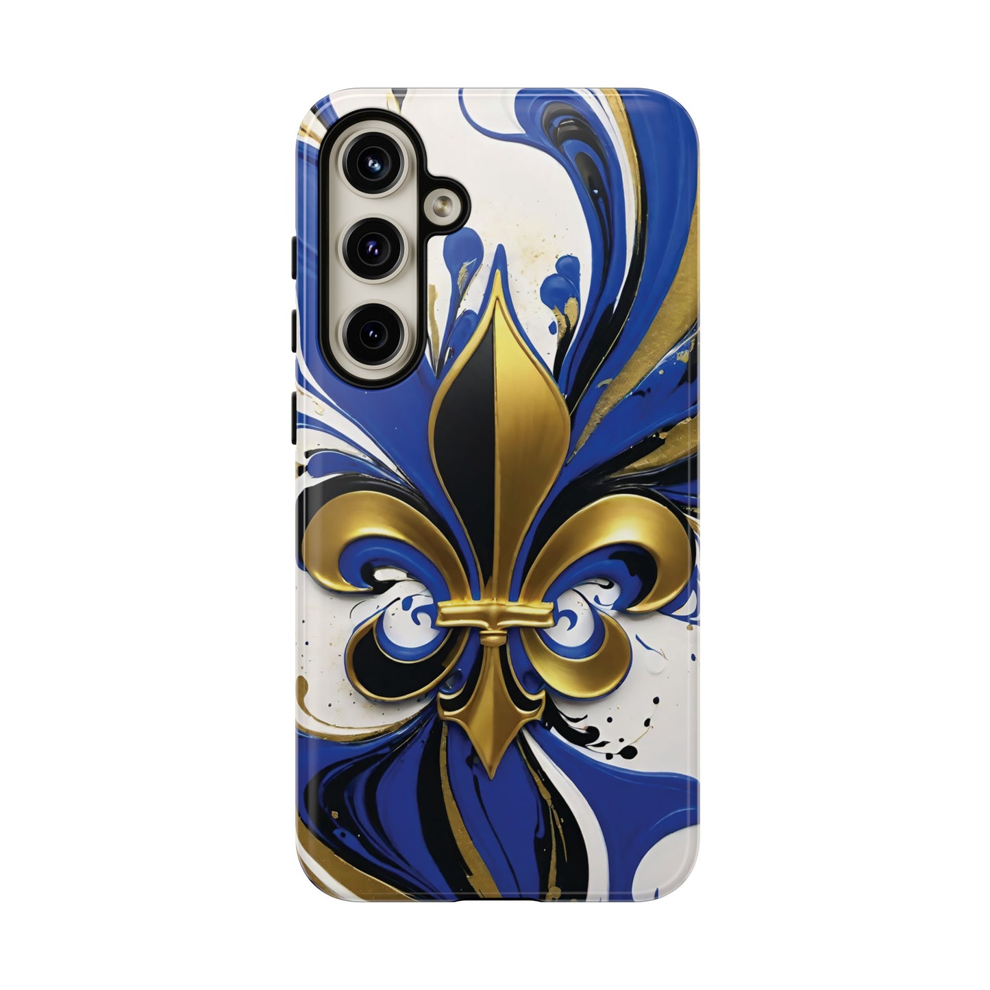 Blue and Gold Fleur-de-Lis 01