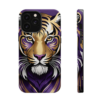 Purple and Gold Tiger Magnetic Tough Case