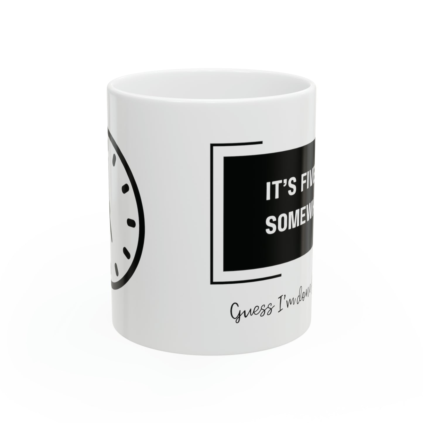 5PM Somewhere Mug (White), 11oz - ShadowCrafts Studio