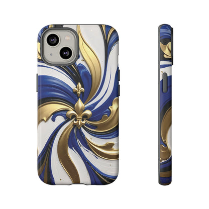 Blue and Gold Fleur-de-Lis 03