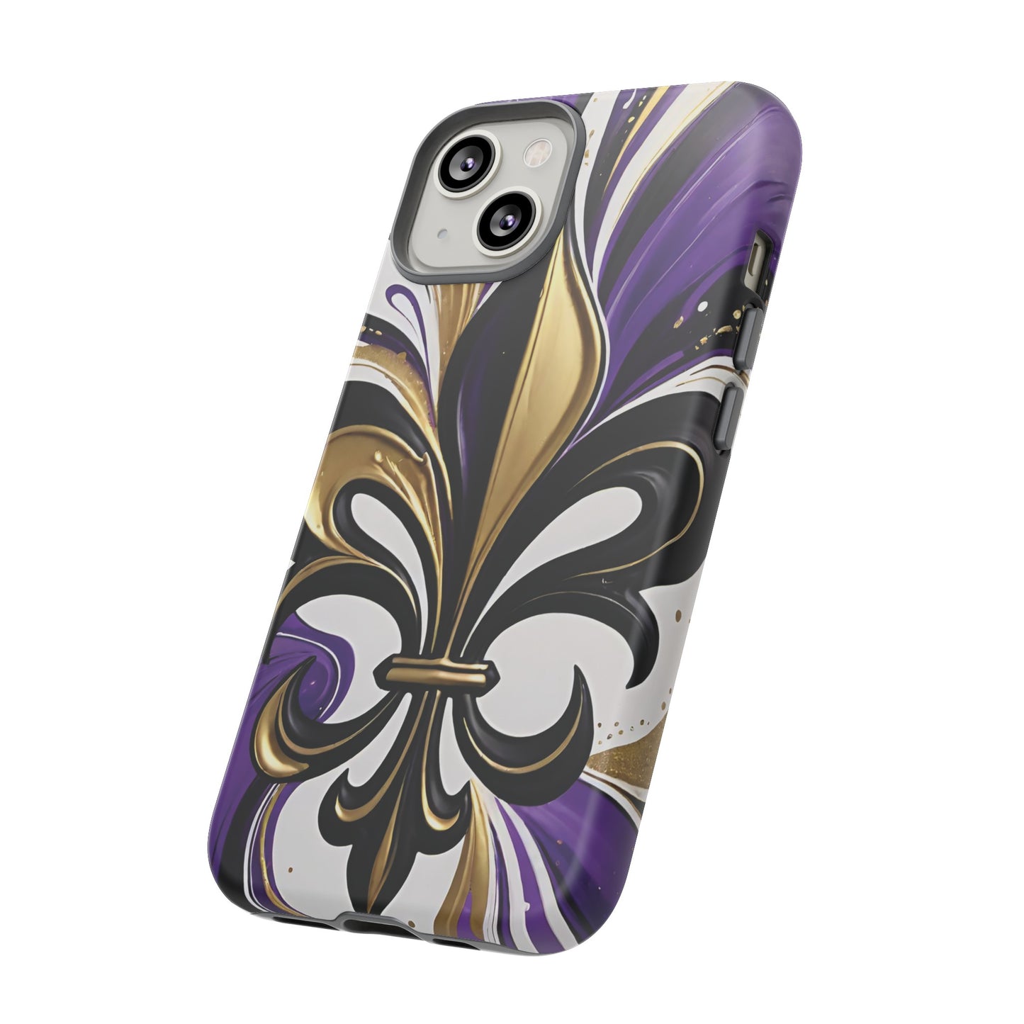 Purple and Gold Fleur-de-Lis 01