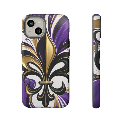 Purple and Gold Fleur-de-Lis 01