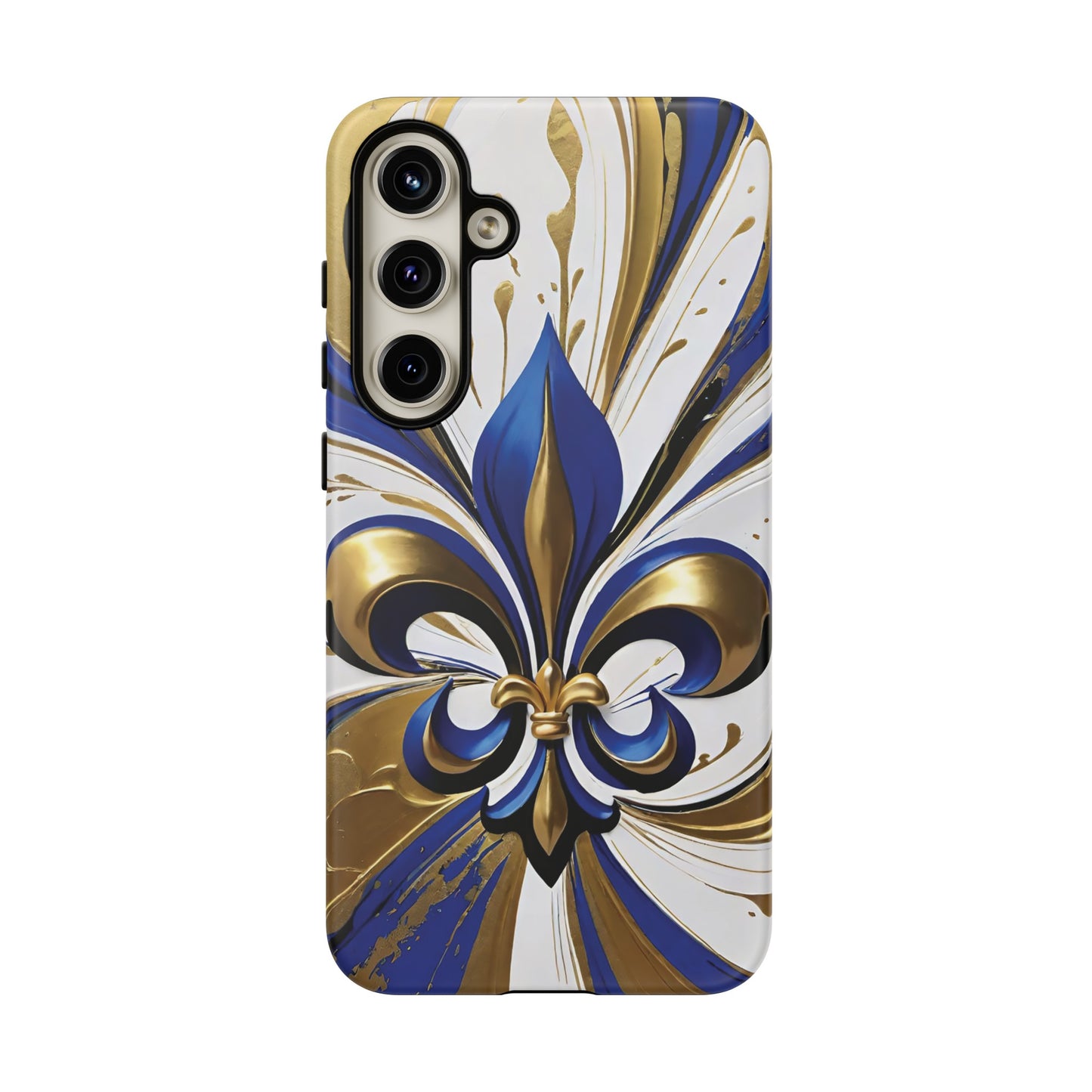 Blue and Gold Fleur-de-Lis 02