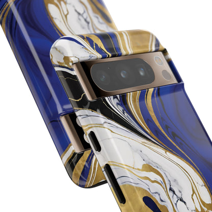 Blue and Gold Swirl 01
