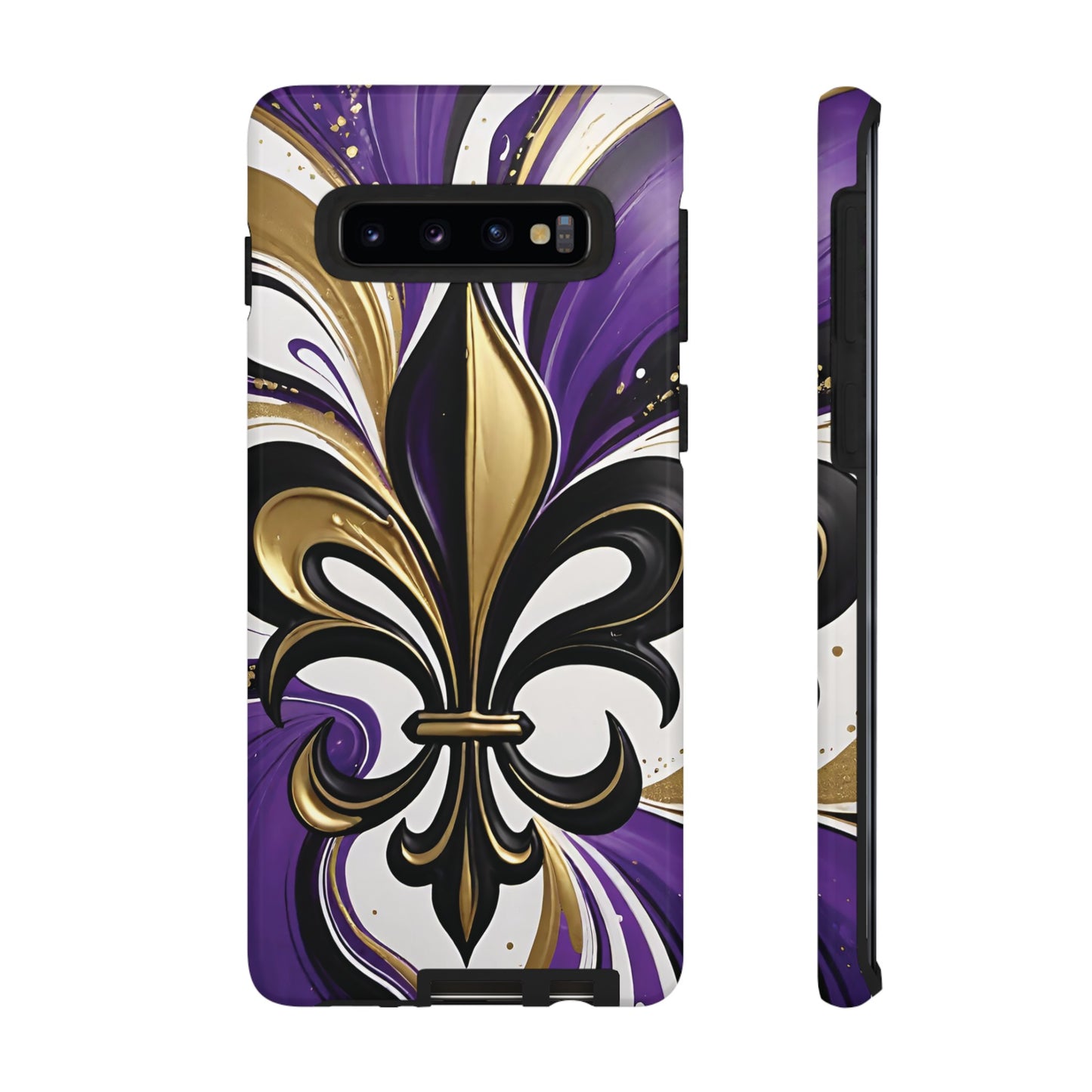 Purple and Gold Fleur-de-Lis 01