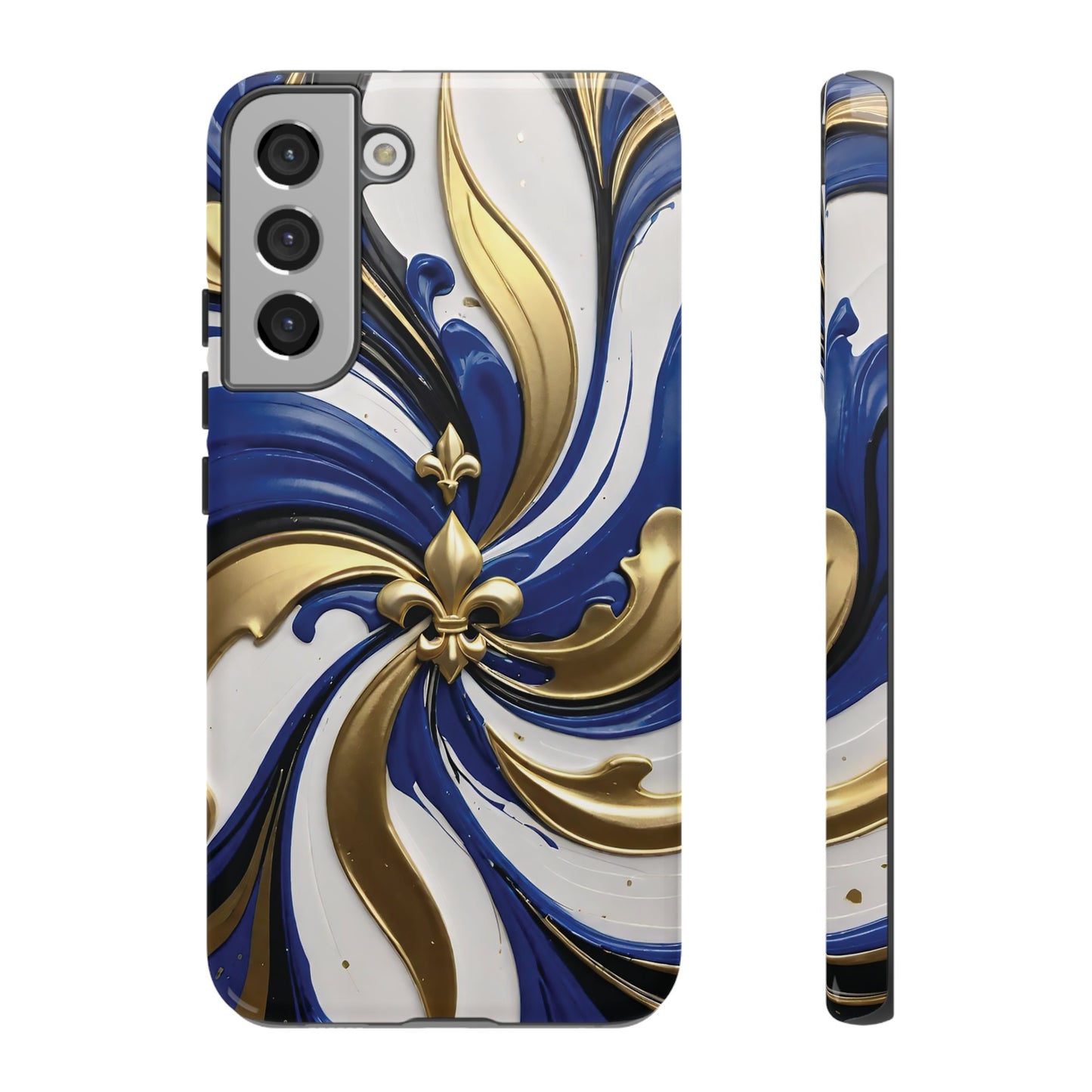 Blue and Gold Fleur-de-Lis 03