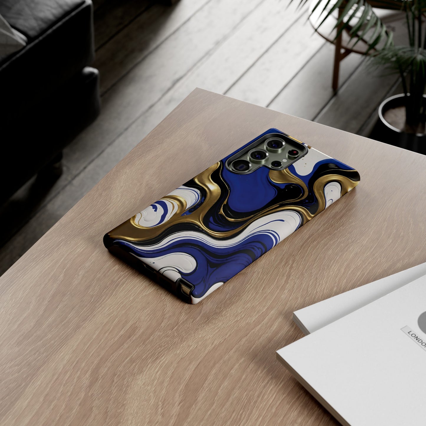 Blue and Gold Swirl 03