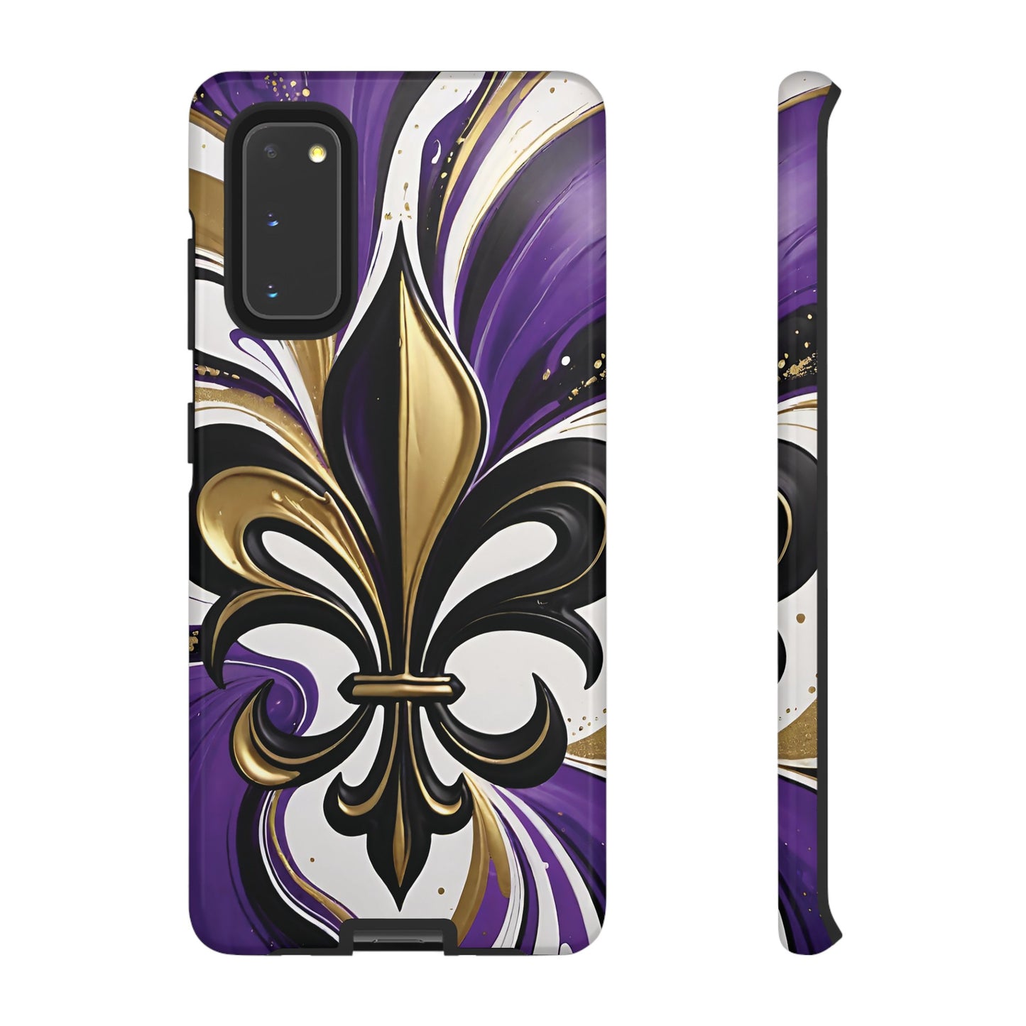 Purple and Gold Fleur-de-Lis 01