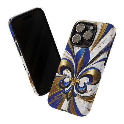 Blue and Gold Fleur-de-Lis 02