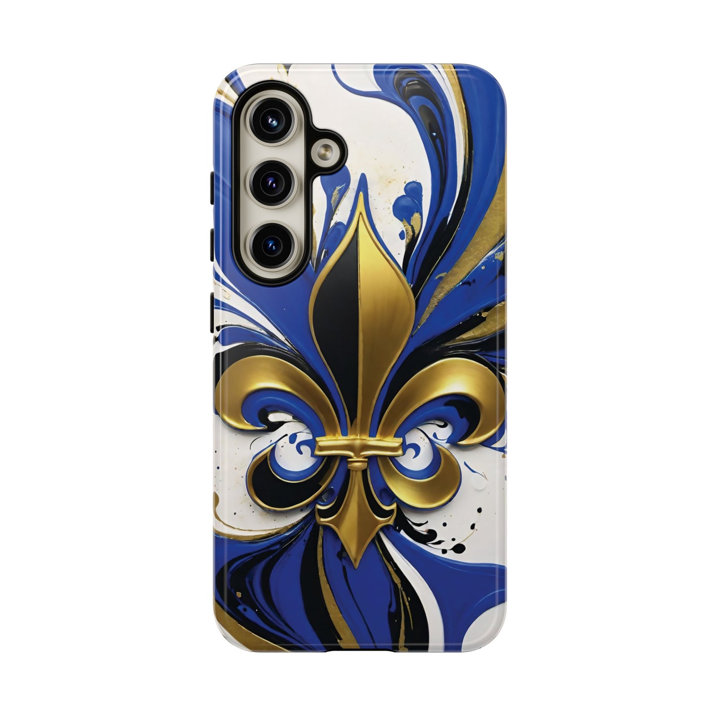 Blue and Gold Fleur-de-Lis 01