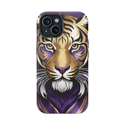 Purple and Gold Tiger Magnetic Tough Case