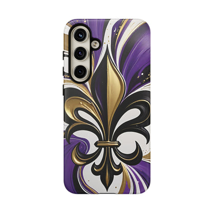 Purple and Gold Fleur-de-Lis 01