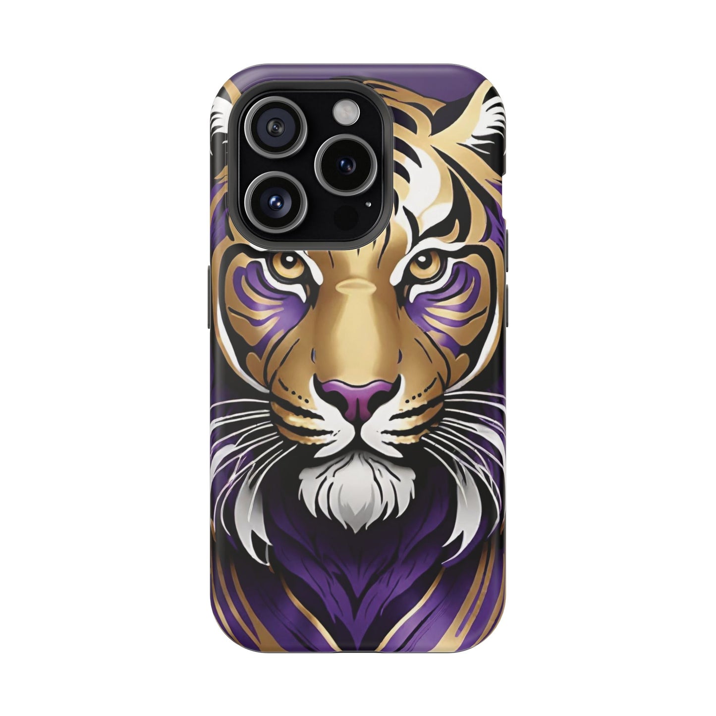 Purple and Gold Tiger Magnetic Tough Case