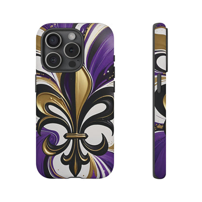 Purple and Gold Fleur-de-Lis 01